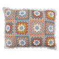 Saro Lifestyle SARO 1806.M1216BC 12 x 16 in. Oblong Throw Pillow Cover with Crochet Design 1806.M1216BC